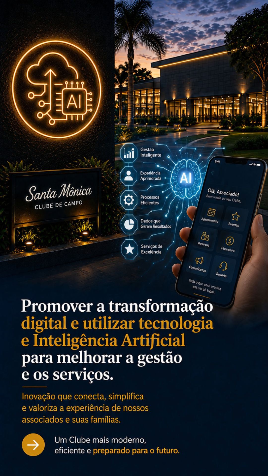 Promover a transformação digital e utilizar tecnologia e Inteligência Artificial para melhorar a gestão e os serviços
